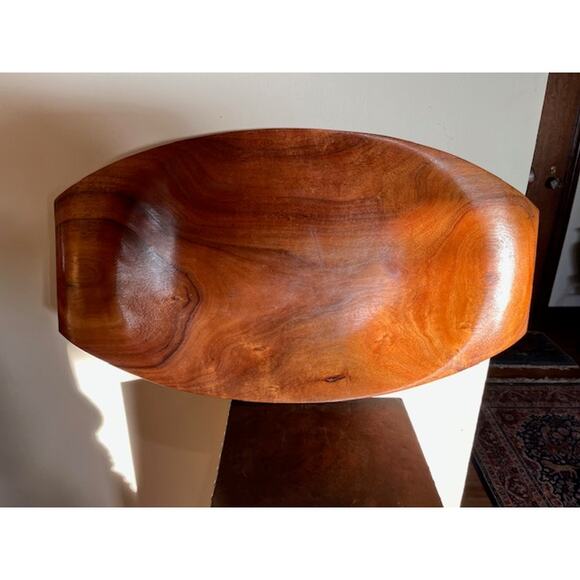 Signed BLAIR HAWAII Koa Wood Platter 25" Mid-Century Modern Vintage 50s/60s - Picture 1 of 6